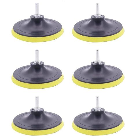 Lot de 6 Plateaux de Ponçage 100mm Disques Abrasifs Assiette de Ponçage avec Filetage M14 Fermeture Auto-agrippante Plaque de Support de Ponçage Polissage pour Perceuse Meuleuse d'angle (1/4)