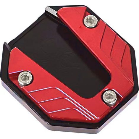 (Rouge) Extension de béquille universelle, support de béquille latérale, accessoire moto en alliage d'aluminium Bi maxpower (1/4)
