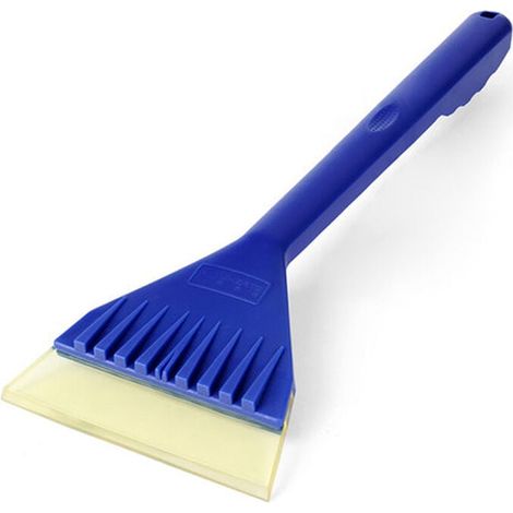 Grattoir À Glace - Tête Large En Élastomère PU - Poignée Ergonomique Antidérapante En PVC Bleu - Pour Pare-Brise Automobile - 1 Pièce