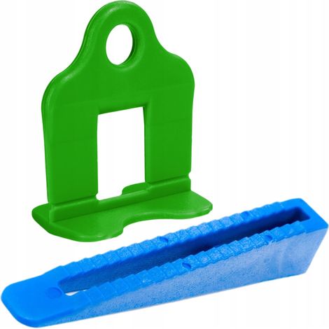 Système de nivellement de carreaux SIMPLEFIX vert 3mm 500 clips +100 coins (1/5)