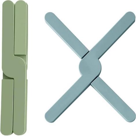 Dessous de Plat en Silicone - 2PCS - Pliable - Antidérapant - Résistant à la Chaleur (1/4)
