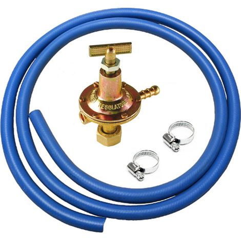 PROMO KIT REGOLATORE ALTA PRESSIONE TUBO mt.3 FASCETTE GAS GPL BRUCIATORE