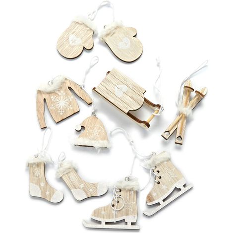 HEITMANN DECO Set di 6 decorazioni per albero di Natale, decorazione natalizia, 7 – 10 cm (1/5)