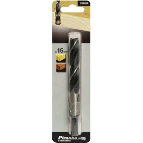 BLACK DECKER - PIRANHA - PUNTA PROFESSIONALE PER TRAPANI - ELICOIDALE PER LEGNO - Ø16MMx165MM