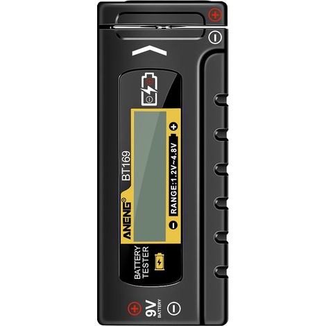 Tester digitale per batterie, tester universale per batterie, misuratore universale di capacità delle batterie, tester portatile per batterie AA, AAA, C, D, 18650, 16340, 14500, 21700, 1,24,8 V, 9 V a