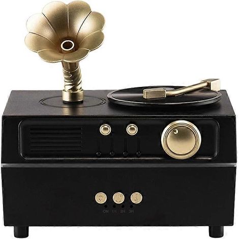3 en 1 rotating retro gramophone diffuseur arômes humidificateur arôme disperser avec bluetooth speaker pour decor A (1/5)