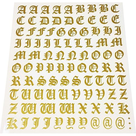 Kit Lettere Adesive Gothic Oro (1/5)