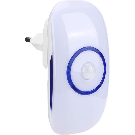 Veilleuse à Capteur de Mouvement à Brancher ABS 18 LED 3,6 W 8 000 à 10 000 F Lumière Blanche Froide 15 Secondes d'allumage Automatique pour Chambre à Coucher, Escaliers, Couloir, Chevet,