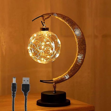 Lampe USB/LED suspendue avec support, lampe décorative, cadeau pour enfants (blanc chaud) (1/5)