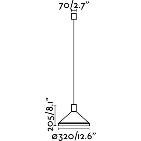 KOMBO Lámpara colgante gris Ø400 1L 68595-1L (1/4)