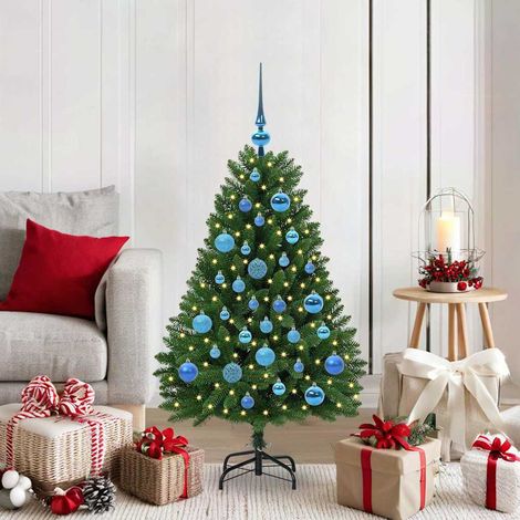 Künstlicher Weihnachtsbaum Grün 120 cm PVC und Metall