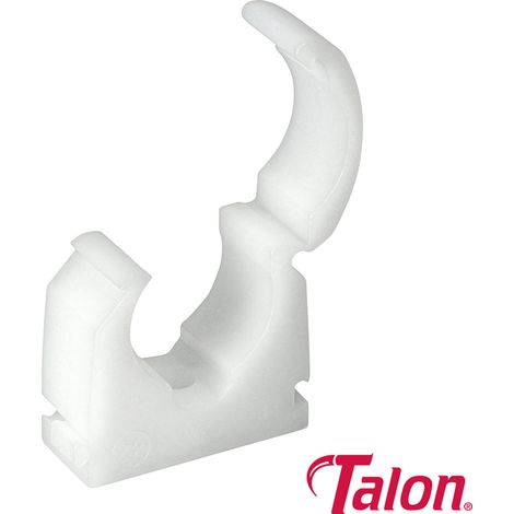 Single Hinged Pipe Clips White - 22mm