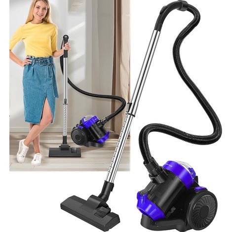 Aspirateur pour poils d'animaux 1500W - aspirateur cylindrique à sac sans poussière avec tube télescopique de 5 m, adapté à tous les nettoyages de sols, de voitures et ménagers