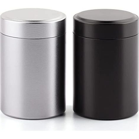 2-teiliger, tragbarer, luftdichter und geruchloser Aluminium-Aufbewahrungsbehälter – vielseitiger Aufbewahrungsbehälter für Gewürze, Kaffee und Tees