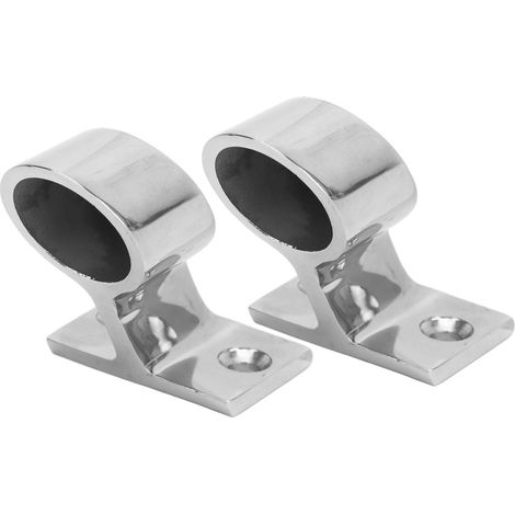 Lot de 2 Raccords de Garde-corps Inox 316 Poli Miroir Antirouille pour Bateau Yacht Marine 22mm/7/8in