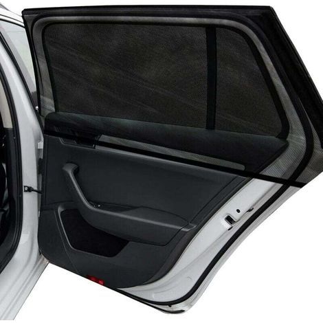 Sonnenschutzblenden für Autofenster, 2er-Set, Sonnenschutzblenden für Kinder/Camping, atmungsaktive, elastische Netz-Sonnenschutzblenden für die Heckscheibe mit UV-Schutz, geeignet für Autos, LKWs, SU (1/5)