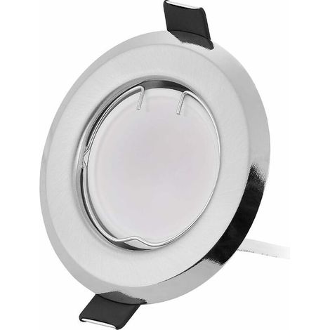 Set di 3 faretti LED da incasso ultrasottili, 3 x 5W, lampadina dimmerabile, modulo faretto 220V, diametro 75-80mm, dimmerabile, bianco caldo 3000K, angolo del fascio luminoso di 120°. (1/4)
