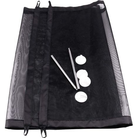 Barrière Sécurité Enfant Barriere Extensible pour Chien Barriere de Securite Retractable Filet Securite Escalier pour Chiens, Chats, Bébés, Animaux dômestiques, Noir (110x72cm)- (1/5)