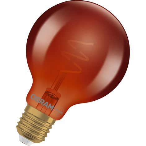 Lampe LED OSRAM Vintage 1906 Globe G80 DIM, 3 W (45 lm), blanc chaud 1800 K, boîtier en verre cuivré, culot E27, filament décoratif, intensité variable