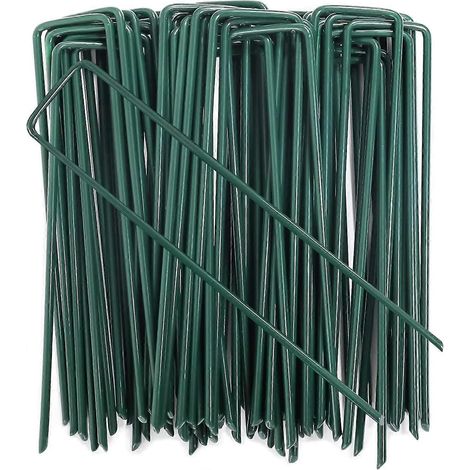 Gegalvaniseerd grasdoek, gazonnagel, landbouwgrondfolie, stofnet, grondinzetstuk, tuinieren, U-vormige nagel, grondgroenbakverf17g 10 stuks 153cm (1/5)