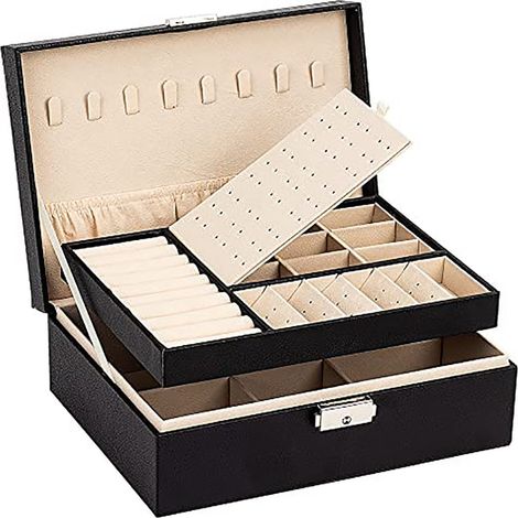 Organisateur de bijoux – Étui de voyage pour bagues, colliers et boucles d'oreilles – Boîte à bijoux simple pour femmes (1/5)