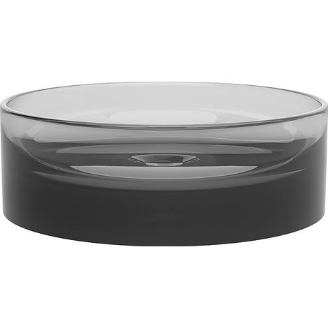 Vasque à poser ronde translucide en résine - 40 cm - Gris - SPAVO (1/4)