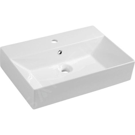 Aqualine Sistema - Lavabo 60x42 cm, avec trop-plein, blanc 10SF50060 (1/5)