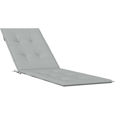 Coussin pour fauteuil inclinable en tissu mélangé gris clair (75+105) x 50 x 4 cm (1/5)