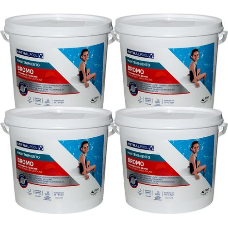 Pack 4 envases Bromo en tabletas de 20 gr., 5 kg. AstralPool