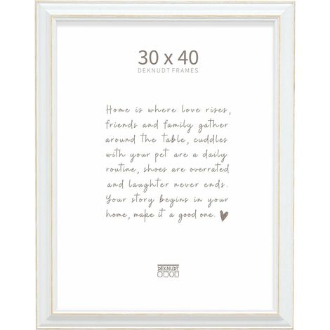 Cadre Bois Couleur Blanc Photo 30x40cm S221H1 (1/5)