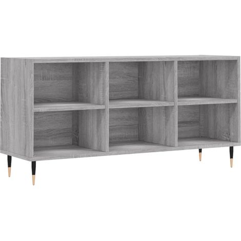 Porta TV con ampio e pratico spazio portaoggetti soggiorno 103,5 x 30 x 50 cm in legno ingegnerizzato grigio sonoma 020048548