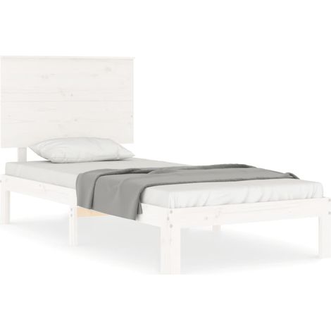 Maison Exclusive - Giroletto senza Materasso Bianco 90x200 cm Legno Massello Pino (1/5)