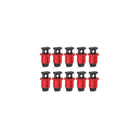 Lot de 10 disjoncteurs miniatures de verrouillage de sécurité – Nylon PA et acier inoxydable – Résistants à la rouille – Pour interrupteurs automatiques (1/5)