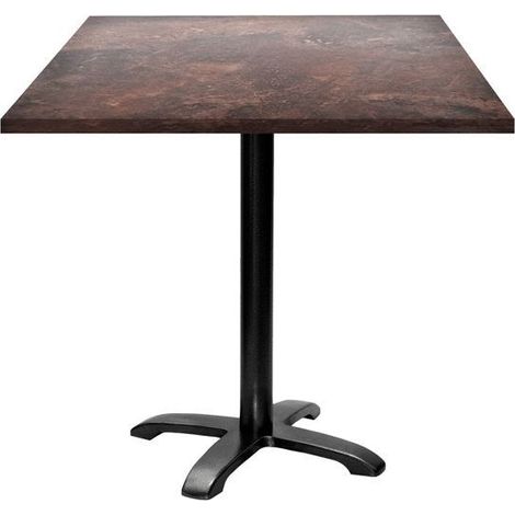 Table 70 x 70 cm - modèle Bazila rouille roc