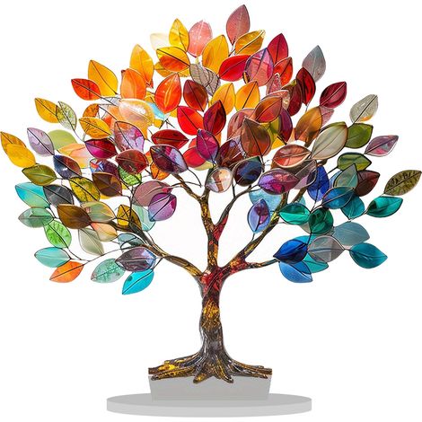 YKD003 Decoración de pared acrílica Árbol de la Vida 26x25cm, repelente al agua para encimeras (1/5)