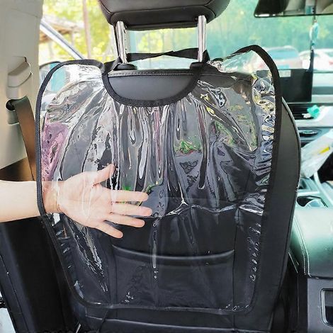 Housse de protection pour dossier de siège auto enfant, bébé, coussin anti-coups de pied, protection anti-boue et anti-salissures, autocollants noirs, accessoires auto (1/5)