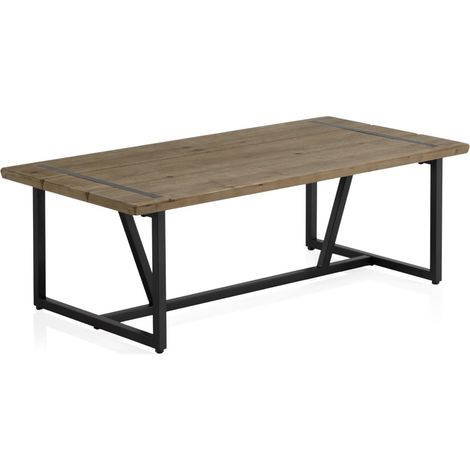 Couchtisch aus Metall mit Holzplatte (1/5)