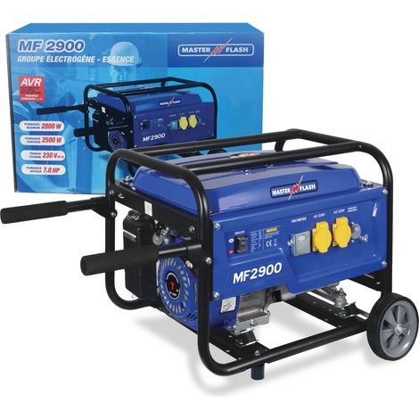 Master Flash – Groupe électrogène 2800 W 4 temps – Démarrage manuel – Autonomie 10h – Puissance acoustique 96 dB(A) – Idéal pour chantiers extérieurs (1/4)