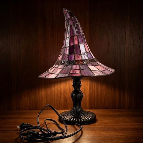 Unique, innovative, cute design, practical Glass Witch Hat Lamp night light, large size 30cm - Witch Hat Night Light