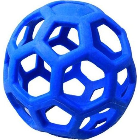 Jouet à mâcher pour chien Balle en caoutchouc pour chien Jouet à mâcher Jouets de sécurité géométriques pour chien Balle bleue (1/4)