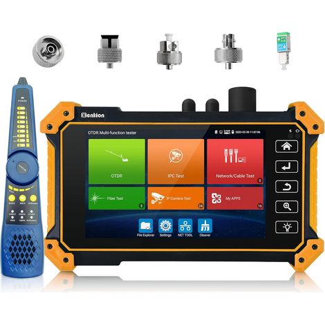 OTDR Fiber Optic Tester RSO-5500 1310/1550 nm 28/26dB, 5.4 Inch IPS Touchscreen, VFL/OPM/LS/OLS, IP Camera Tester, FC UPC SC ST LC, Event Mapping, Cable Testing (1/5)