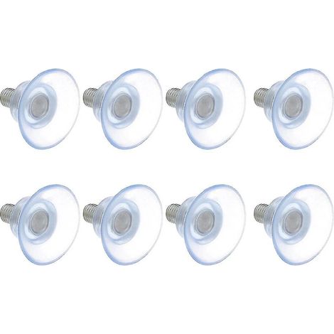 Lot de 8 ventouses anti-collision en PVC pour meubles, bureaux et verres (3,2 x 3,2 x 2,5 cm). (1/2)