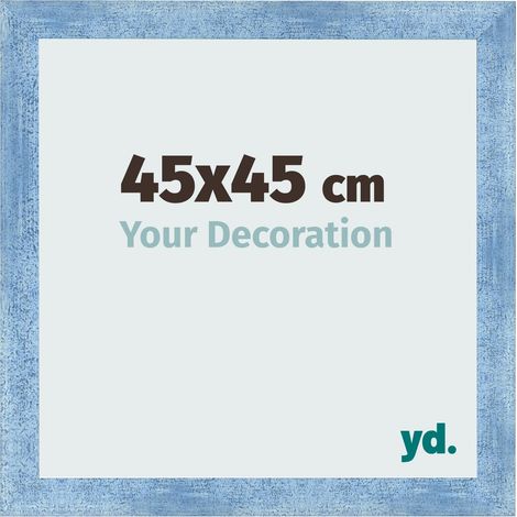 yd. - Cadre photo 45x45 - Bleu Brillant Patine - MDF - Pisa (1/5)