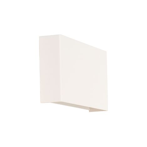 Qazqa – Applique murale moderne blanche – 2 lumières – H 140 mm – Aluminium – Culot G9 – IP20 – Éclairage intérieur – Salon, chambre, cuisine, salle à manger