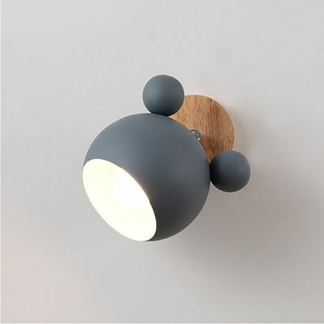 Applique murale enfant Mickey Mouse – Abat-jour en arc pour éclairage doux – Lampe de chevet moderne pour chambre d'enfants (1/5)