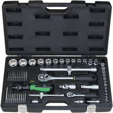 Haupa 110672 59-teiliges Steckschlüssel-Set schwarz