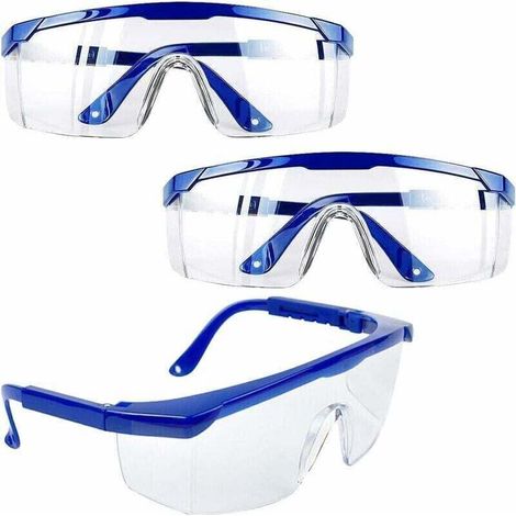 3er-Pack beschlagfreie Schutzbrillen, blaue Rahmen, UV-Schutz für Kinder und Erwachsene, dicke Polycarbonat-Gläser, für Outdoor-Aktivitäten – KZQ