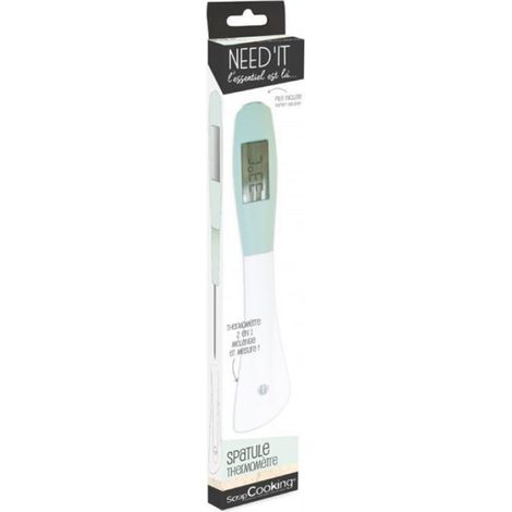 Spatule Thermometre - Acier Inoxydable - Pour Chocolat Et Crème Pâtissière - 1 Pièce (1/3)