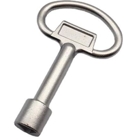 Clé triangulaire en alliage de zinc pour bacs de tri – Ouverture facile des couvercles verrouillables – Mousqueton inclus – Compatible armoires électriques (1/5)