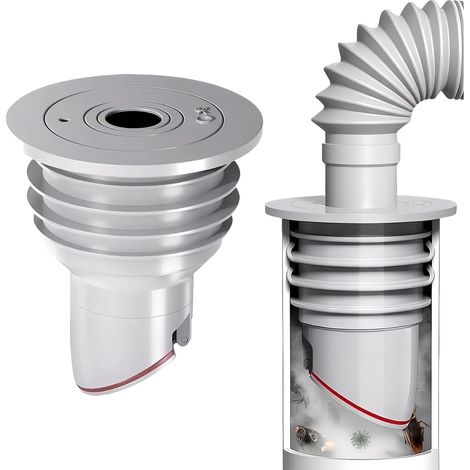 Bouchon Anti Odeur Machine à Laver, Clapet Anti Retour pour Tuyau d'Évacuation 45-50mm, Joint d'Étanchéité Canalisation avec Valve de Fermeture pour Cuisine et Salle de Bain (1 Pièce) (1/5)
